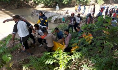 Penemuan-Mayat-di-Kali-KM-4,-Polres-TTU-Turun-Olah-TKP-dan-Lakukan-Evakuasi