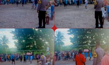 Bhabinkamtibmas-Subun-Tualele-Kawal-Turnamen-Voli-Antar-RT