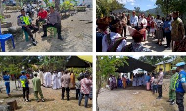 Kapolsek-Miomaffo-Barat-Kawal-Kunjungan-Uskup-Tanjung-Selor