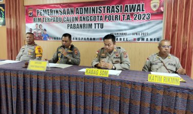 Kapolres-TTU-Pimpin-Rapat-Kelulusan-Pemeriksaan-Administrasi-Awal-Penerimaan-Bintara-Polri