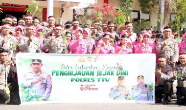 Dukung-Program-Polri-Lestarikan-Negeri,-Kapolres-TTU-Pimpin-Aksi-Serentak-Penghijauan