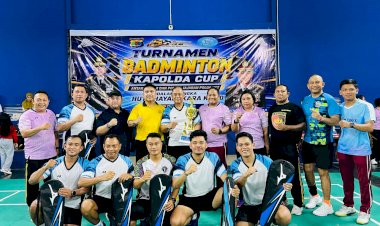 Ukir-Sejarah-Baru,-Kontingen-Badminton-Polres-TTU-Sabet-Juara-1-Turnamen-Kapolda-Cup-2026,-Menjadi-Kado-Terindah-Untuk-Hut-Bhayangkara-ke-80