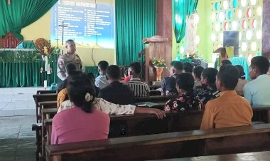 Polres-TTU-Sosialisasikan-Pencegahan-KDRT-Kepada-32-Pasangan-Calon-Pengantin-di-Gereja-St.-Bernardus-Naekake