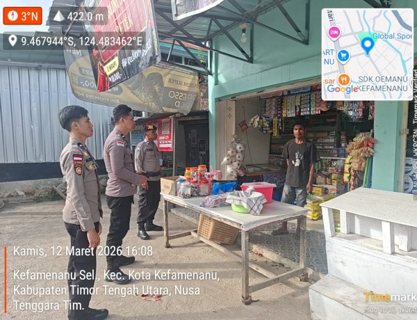 Respons Cepat Layanan 110, Patroli Presisi Polres TTU Bantu Pedagang Temukan Uang yang Hilang  di Terminal Kefamenanu