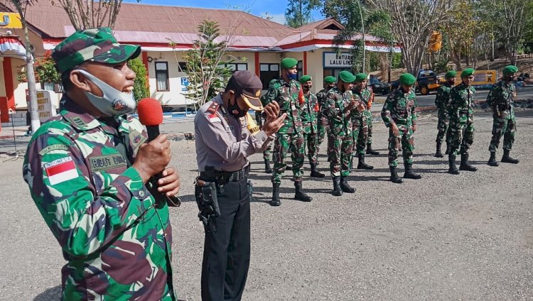 Polres TTU menyambut kedatangan 12 Bintara TNI