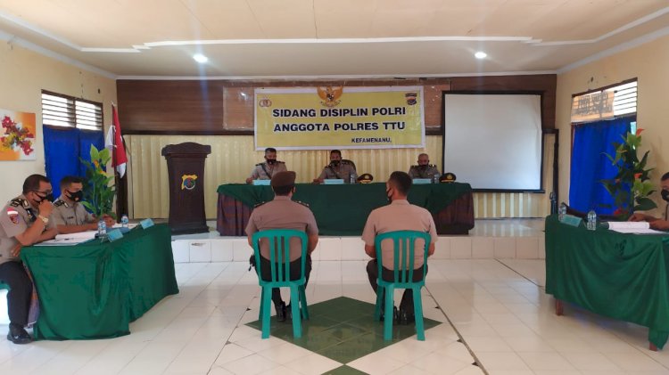 Polres TTU Melaksanakan Sidang Disiplin Anggota Polri