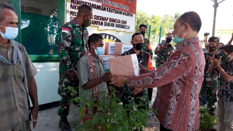 Bupati dan Wakil Bupati TTU Tinjau Lokasi TMMD di Koramil 1618/BIAN