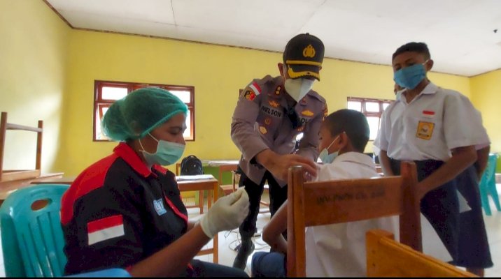 Percepat Vaksinasi, Polres TTU Jemput Bola Hingga Kecamatan