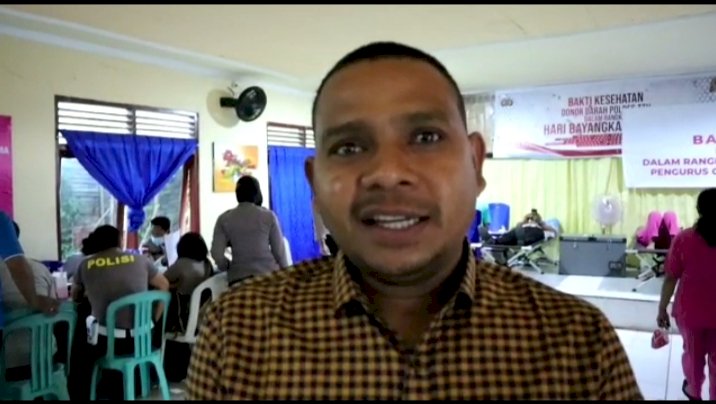 Wartawan Ikut Donor Darah Songsong HUT ke-76 Bhayangkara di Mapolres TTU
