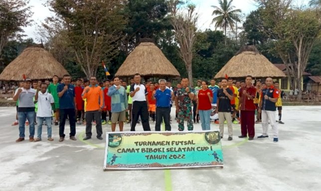 Polsek Bisel Kawal Turnamen Futsal Camat Biboki Selatan Cup I