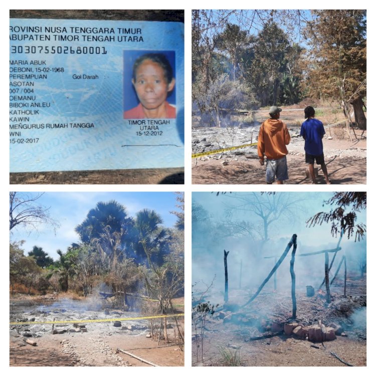 Kebakaran di Biboki Anleu, Polsek Bian Turun Pasang Police Line