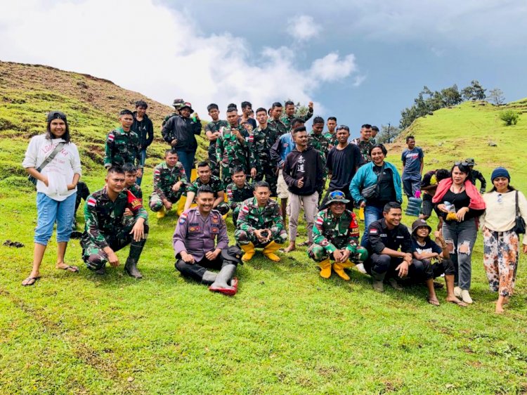 Gerakan Balas Cinta Untuk Alam ala TNI-Polri di Bukit Bijaelsunan, Perbatasan RI - RDTL
