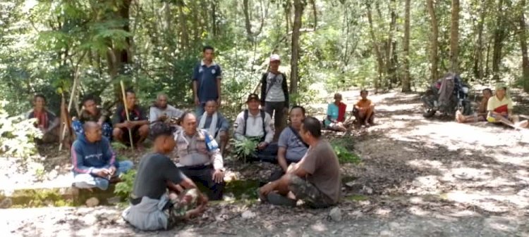 Kapolsek Insana Bersama Anggota Turun Lakukan Pencarian Orang Hilang di Hutan Ataupahoni