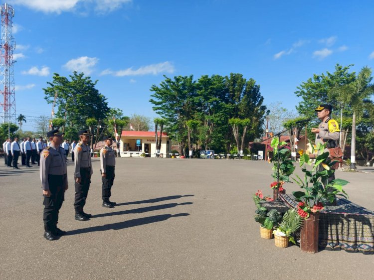 Kapolres TTU Pimpin Apel Penerimaan Peserta Didik SIP Angkatan 52 Tahun 2023