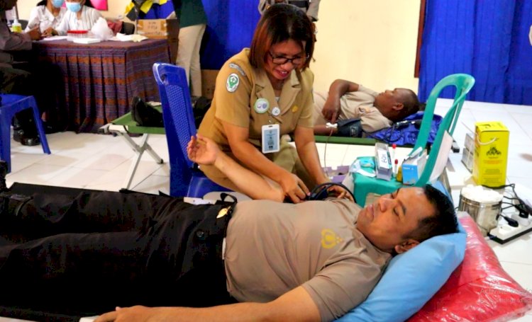 Peringati Hari Jadi ke-72 Humas Polri, Polres TTU Gelar Aksi Donor Darah