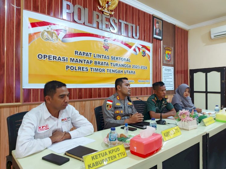 Kapolres TTU Pimpin Rapat Lintas Sektoral Operasi Mantap Brata Turangga 2023-2024