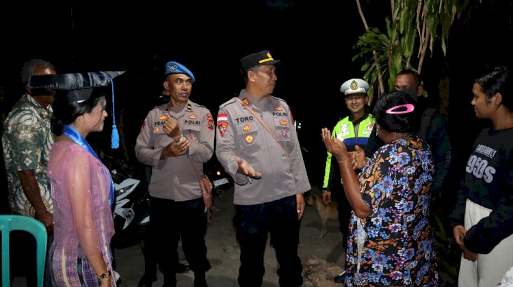 Kapolres TTU Pimpin Apel Patroli Keliling Lokasi Pesta Pasca Wisuda Unimor