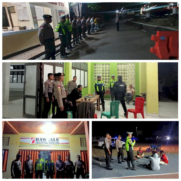 Patroli Lampu Biru, Piket Fungsi Polres TTU Sasar Kantor Bawaslu dan Gudang KPU