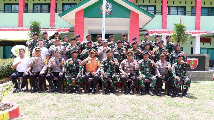 Bangun Sinergitas TNI/Polri, Kapolres TTU Jalin Silaturahmi dengan Satgas Pamtas RI-RDTL