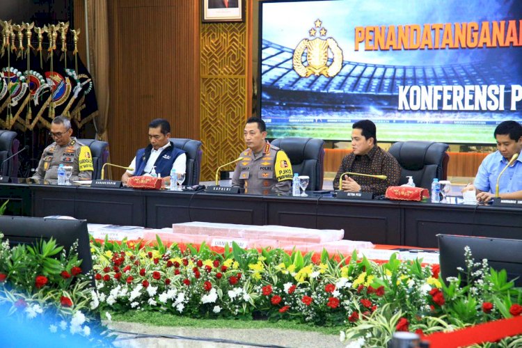 Komitmen Jadikan Sepak Bola Indonesia Lebih Baik, Polri dan PSSI Sikat Mafia Skor