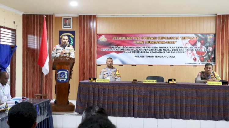 Pimpin Lat Pra Ops Kepolisian Terpusat Lilin Turangga 2023, Kapolres TTU: Lakukan Deteksi Dini Gangguan Kamtibmas