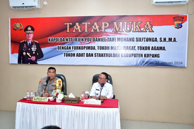 Kapolda NTT Mendorong Partisipasi Pemilu dan Perekaman E-KTP di Kabupaten Kupang.-
