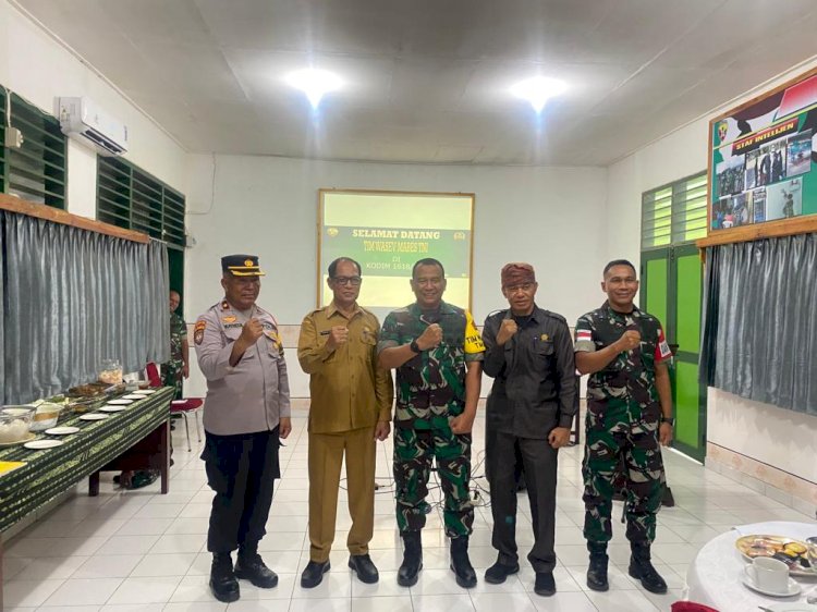 Wakapolres TTU Bersama Rombongan Wakil Inspektur Jenderal TNI Tinjau Lokasi TMMD