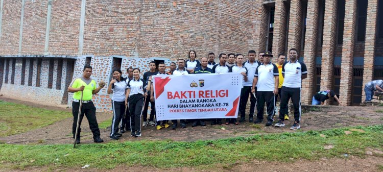 Bakti Religi Polres TTU di Momen Hari Bhayangkara ke-78