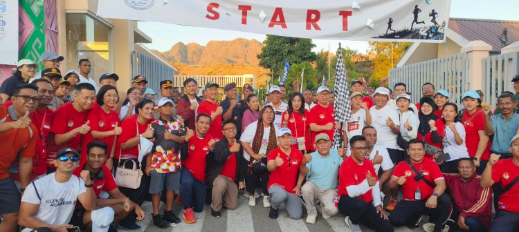 Kapolres TTU Pimpin Pengaman Kegiatan Cross Border Run 10K Indonesia - Timor Leste 2024