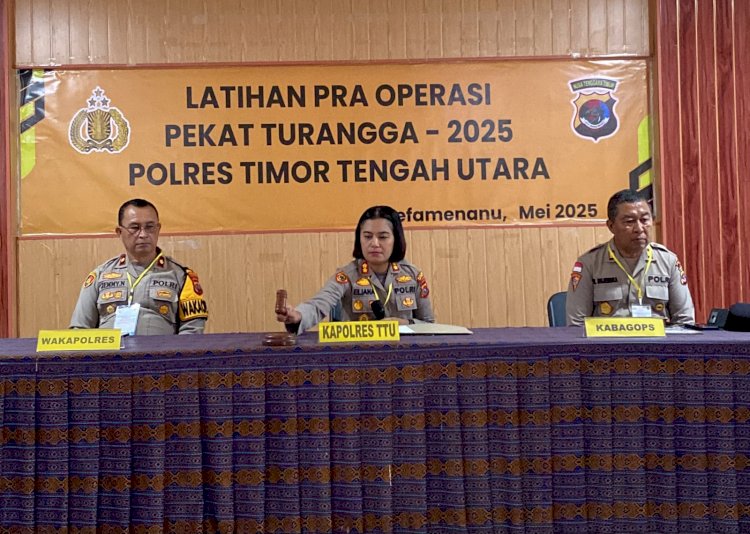 Polres TTU Laksnakan Latihan Pra Operasi Pekat Turangga 2025; Kapolres