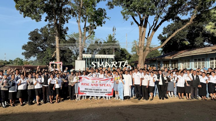 HUT Polwan ke-77, Polres TTU Gelar Sosialisasi “Rise and Speak” di SMUK Warta Bhakti