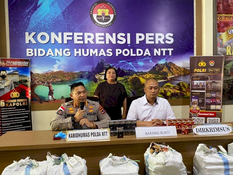 Polda NTT Ungkap Dua Kasus Perdagangan Tanpa Izin, 2.590 Bungkus Rokok Ilegal Disita