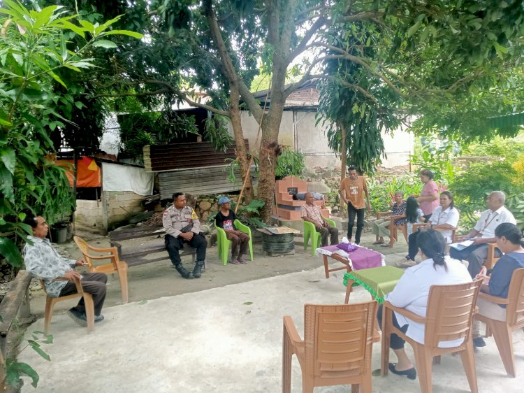 Pastikan Proses Legalitas Tanah Berjalan Kondusif, Bhabinkamtibmas Kefa Tengah Kawal Sidang Dinas Pertanahan