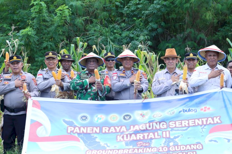 Polres TTU dan Kelompok Tani Atapaen Sukseskan Panen Raya Jagung Kuartal II Tahun 2026