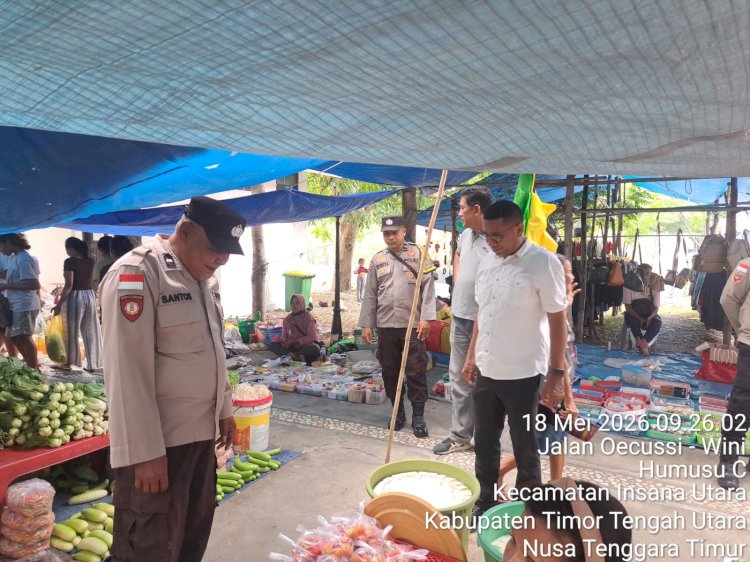 Antisipasi Miras, Judi dan Kemacetan, Polsek Insana Utara Gelar K2RYD di Pasar Wini