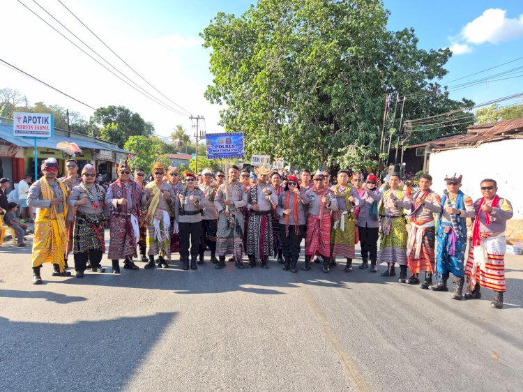 Polres TTU Kerahkan 80 Personel Amankan Karnaval Budaya HUT Kota Kefamenanu ke-104