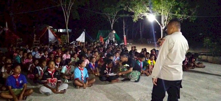 Polisi Peduli Pendidikan, Polres Ttu Bekali Ratusan Siswa Smpn Maubeli Pengetahuan Bahaya Penipuan Dan Kenakalan Remaja