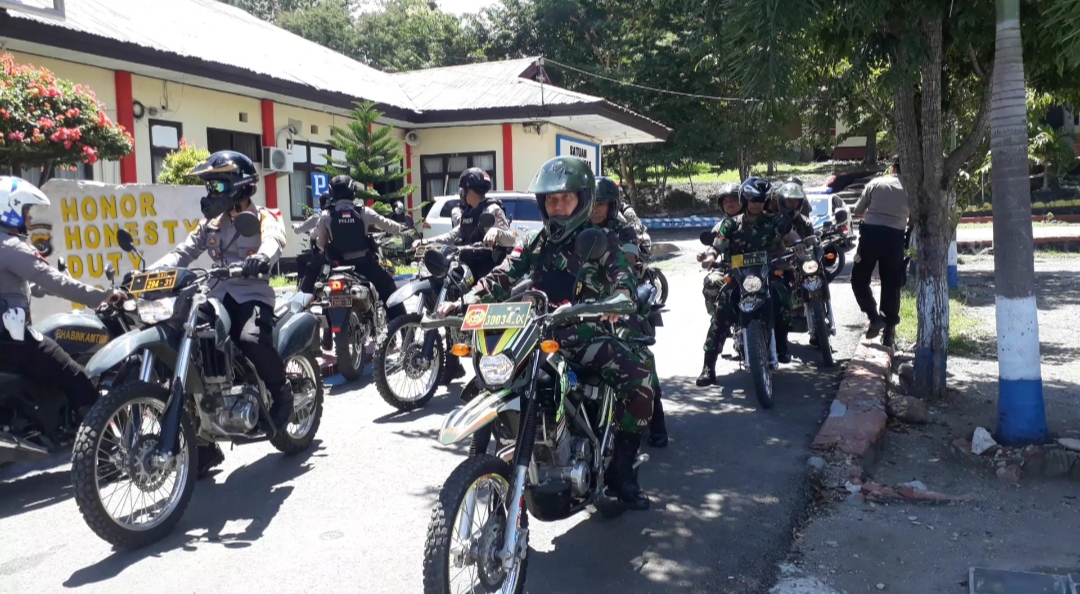 Cegah Kerawanan Jelang Pemilu, TNI Polri di Kabupaten TTU Gelar Patroli Gabungan